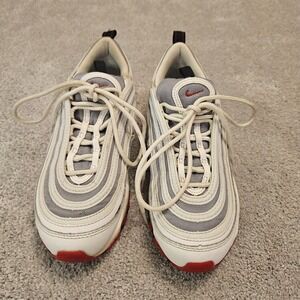 Nike Air Max 97‎ White Red Silver 921522-111 Size 5.5Y Shoes